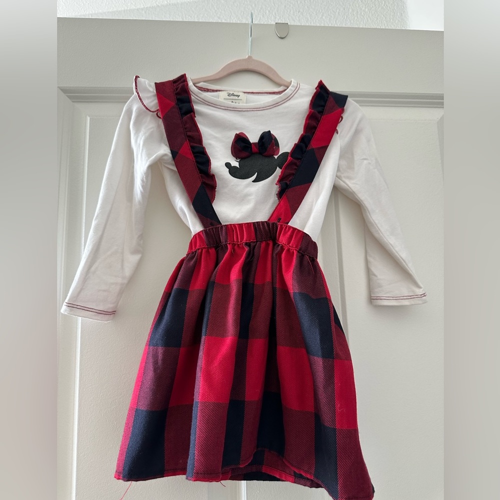 Red checkered Minnie Christmas dress pippa and Julie